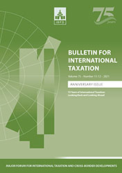 Thumbnail book Bulletin for International Taxation - 75th Anniversary Issue