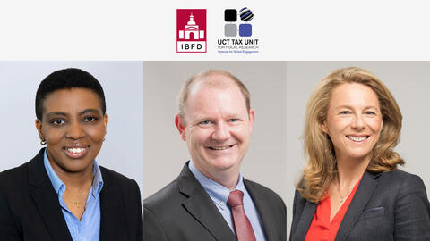 portraits of Belema, Craig, Ola and logos of IBFD and UCT