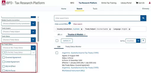 MLI Treaty Status Monitor