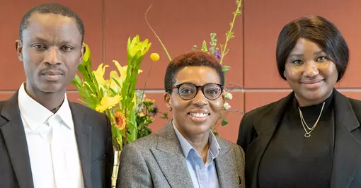 image of three people